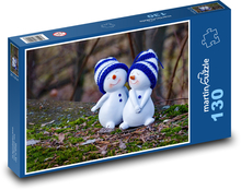 Snowmen in love Puzzle 130 pieces - 28.7 x 20 cm 