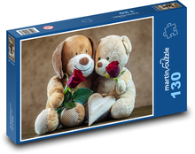 Teddy bears with roses Puzzle 130 pieces - 28.7 x 20 cm 