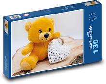 Medvedík so srdiečkom Puzzle 130 dielikov - 28,7 x 20 cm 