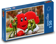Valentine´s Day Plush Heart Puzzle 130 pieces - 28.7 x 20 cm 