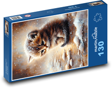 Zmrzlé kotě Puzzle 130 - 28,7x20 cm