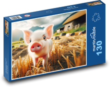 Prosięta w gospodarstwie Puzzle 130 elementów - 28,7x20 cm