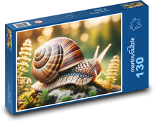 Ślimak w lesie Puzzle 130 elementów - 28,7x20 cm