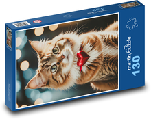 Eine Katze mit Herz Puzzle 130 Teile - 28,7x20 cm