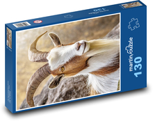 Veľká rohatá koza Puzzle 130 dielikov - 28,7 x 20 cm 