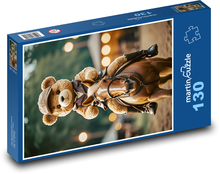 Przejażdżki misiem Puzzle 130 elementów - 28,7x20 cm