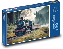 Parní vlak Puzzle 130 dílků - 28,7 x 20 cm