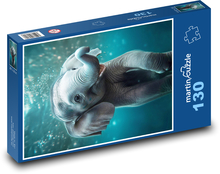 Schwimmender Elefant Puzzle 130 Teile - 28,7x20 cm