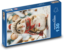 Myš v šatke Puzzle 130 dielikov - 28,7 x 20 cm 