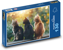 Kočky kamarádky Puzzle 130 dílků - 28,7 x 20 cm