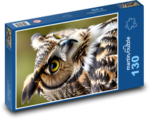 Rohatá sova Puzzle 130 dílků - 28,7 x 20 cm