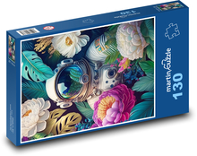 Astronaut in Blumen Puzzle 130 Teile - 28,7x20 cm