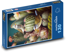 Vrabec kaktusový Puzzle 130 dielikov - 28,7 x 20 cm 