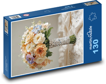 Svadobné kytice Puzzle 130 dielikov - 28,7 x 20 cm 