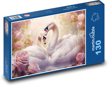 Labutě Puzzle 130 dílků - 28,7 x 20 cm