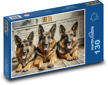 Pes - německý ovčák Puzzle 130 dílků - 28,7 x 20 cm