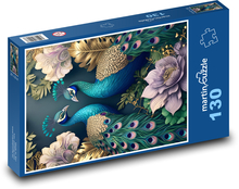 Pfauen Puzzle 130 Teile - 28,7x20 cm