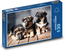 Německý ovčák - štěňata Puzzle 130 dílků - 28,7 x 20 cm