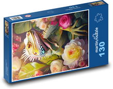Jaszczurka fantazyjna Puzzle 130 elementów - 28,7x20 cm
