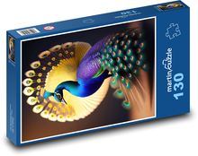 Fantasy Peacock Puzzle 130 elementów - 28,7x20 cm