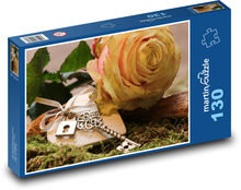 Klíč k srdci k Valentýnu Puzzle 130 dílků - 28,7 x 20 cm