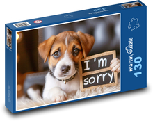 Welpe - Entschuldigung Puzzle 130 Teile - 28,7x20 cm