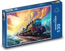 Vlak fantasy Puzzle 130 dílků - 28,7 x 20 cm