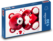 Medvídek se srdcem Puzzle 130 dílků - 28,7 x 20 cm