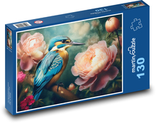 Rybárik - vták Puzzle 130 dielikov - 28,7 x 20 cm 