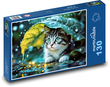 Mačka v daždi Puzzle 130 dielikov - 28,7 x 20 cm