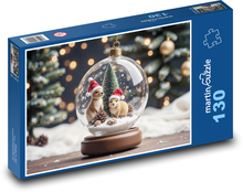 Christmas decoration - snowball Puzzle 130 pieces - 28.7 x 20 cm