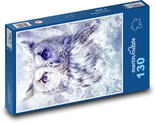 Sova - květiny Puzzle 130 - 28,7x20 cm