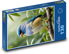 Tropický pták v džungli Puzzle 130 dílků - 28,7 x 20 cm