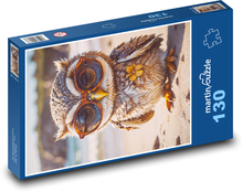 Owl in glasses Puzzle 130 pieces - 28.7 x 20 cm 