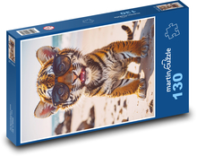 Tiger in Brille Puzzle 130 Teile - 28,7x20 cm