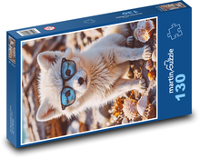 Líška v okuliaroch Puzzle 130 dielikov - 28,7 x 20 cm 