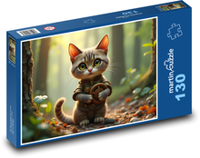Cartoon cat Puzzle 130 pieces - 28.7 x 20 cm