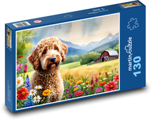 Pes na vidieku Puzzle 130 dielikov - 28,7 x 20 cm 