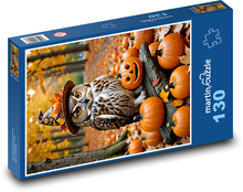 Owl and pumpkin Puzzle 130 pieces - 28.7 x 20 cm 