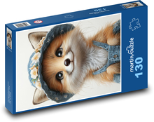 Lis w kapeluszu Puzzle 130 elementów - 28,7x20 cm