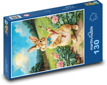 Rabbit - painter Puzzle 130 pieces - 28.7 x 20 cm 