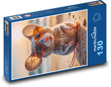 Myš v okuliaroch Puzzle 130 dielikov - 28,7 x 20 cm 