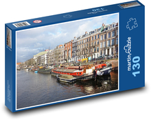 Amsterdam - kanál Puzzle 130 dílků - 28,7 x 20 cm