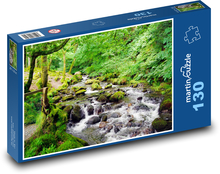 Vodopád v lese Puzzle 130 - 28,7x20 cm