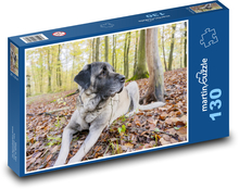 Pes v lese Puzzle 130 dílků - 28,7 x 20 cm