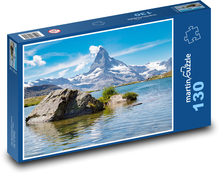 Hory pri jazere Puzzle 130 dielikov - 28,7 x 20 cm