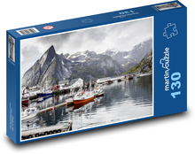 Lode na jazere Puzzle 130 dielikov - 28,7 x 20 cm