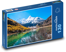 Zasněžené hory, jezero Puzzle 130 - 28,7x20 cm
