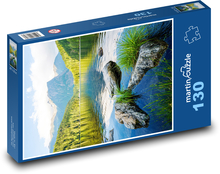 Jazero v horách Puzzle 130 dielikov - 28,7 x 20 cm 