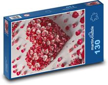 Srdce z květin Puzzle 130 dílků - 28,7 x 20 cm